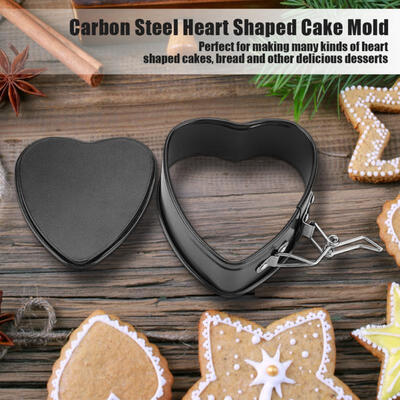 

Greensen Carbon Steel Cake Mold with Removable Pan Tray Heart Shaped Baking Mould Nonstick Cookware