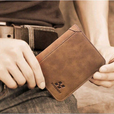 

Men PU Leather Wallet Pocket Coin Card Money Holder Clutch Bifold Slim Purse