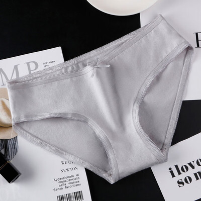 

Women Cotton Brief Underwear Mid-waist Panties Breathable Ladies Girls Underpants 8 Colors
