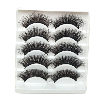 

Gobestart Luxury Makeup 5Pair 3D False Lashes Fluffy Strip Eye Mix lashes Natural Party