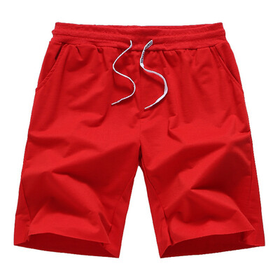 

Gobestart Summer Mens Slim Sports Solid Color Drawstring Open Bag Design Cotton Shorts