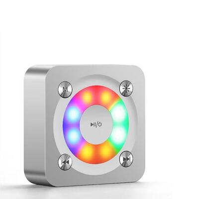 

A9 Portable Mini Square Bluetooth Wireless Subwoofer Speaker With Multi-Color LED Light Effect