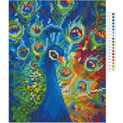 

30X30cm DIY Diamond Painting Cross Stitch Diamond Kit Embroidery Decoration Peacock Heart Mosaic Pattern Picture