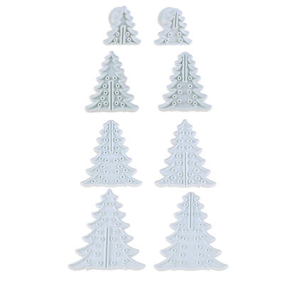

8pcs Christmas Tree Embossing Cutter Cake Cookie Baking Mold Craft Decor