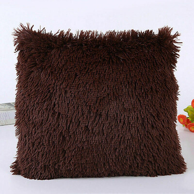 

Plush Soft Fur Plush Throw Pillow Case Cover Home Bed Room Sofa Decoration Furry Waist Comfort Cushion Cover Pillowcase
