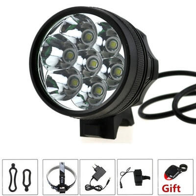

7T6 Bike Flashlight Headlamp 7xCree XML-T6 LED Bicycle Light Cycling Helmet Lamp