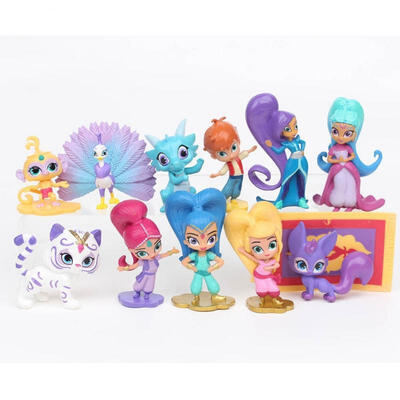 

Shimmer And Shine Shimmer Shine Leah Zac Kaz Tala 12 PCS Action Figure Kids Toys