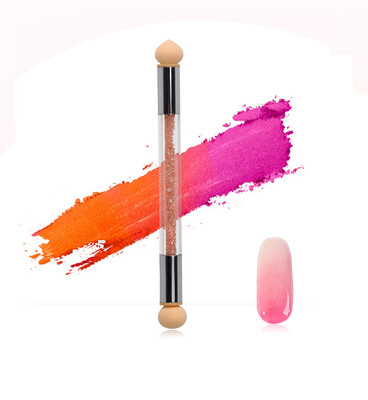 

〖Follure〗1 set Double-ended UV Gel Brush Pen with 6 different Sponge Heads Nail Art Tool