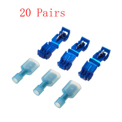

〖Follure〗20 Pairs Quick Lock Splice Wire Connector Terminal Crimp Clip Car Wiring Cable