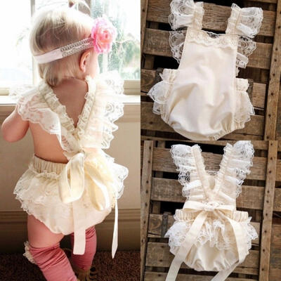 

Kids Baby Girls Clothes Lace Ruffle Romper Bodysuit Jumpsuit Sunsuit Outfits