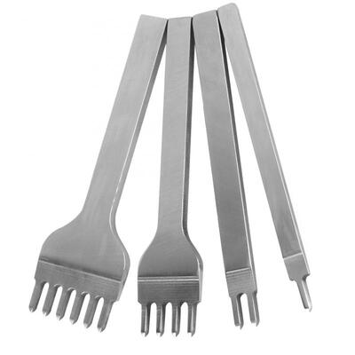 

Greensen Popular 4 Piece 5 mm Leather Craft Tool Hole Punch Stitching Prong Tool 1246