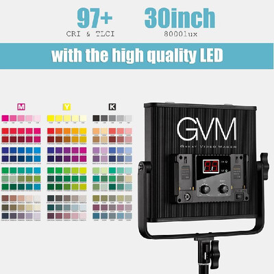 

GVM GVM-520LS-B Dimmable Bi-color LED Video Panel Light CRI97 TLCI97 3200-5600K Aluminum Alloy Housing with U-Bracket for Portrai