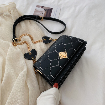 

Ins small fresh bag female 2019 new wave Korean version of the fashion hit color wild chain shoulder slung small square bag