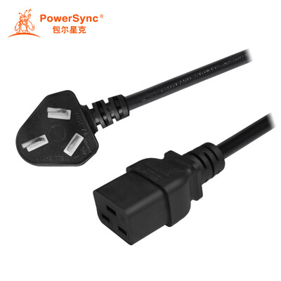 

Baoer Xingke GB three-insert 90 degree 16A plug machine room cabinet large server power cord black 2 m WS-015D MPJG0020