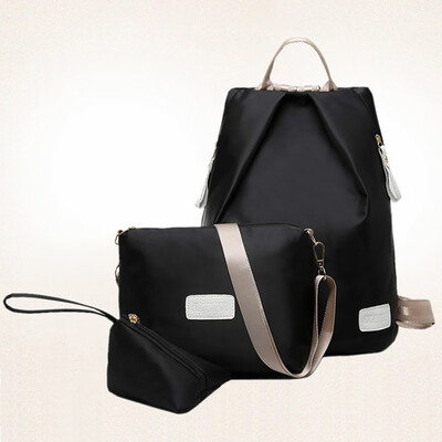 

Tailored Fashion Women New Shoulder Bag Casual Travel College Student Bag Handbag 3PCs