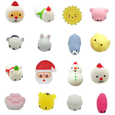 

Siaonvr 16PC Christmas Toys Mini Cute Squeeze Funny Toy Soft Stress Relief Toy DIY Decor