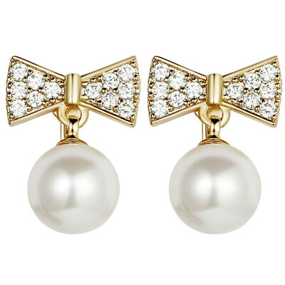 

Bow knot Pearl Earrings for Teens Girls Small Earrings Lovely Birthday Gifts