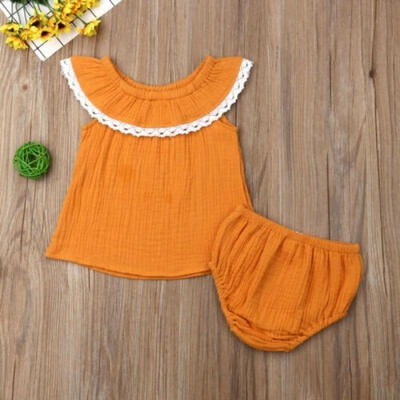 

Newborn Baby Girls Infant Lace Clothes Dress Top Shorts Briefs Outfits Sunsuit