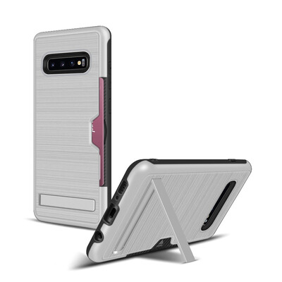 

Hybrid Bumper Case Samsung Galaxy S10 S10 Plus Card Holder Stand Cover Samsung S10 Plus SM G975F G975X G975FDS Armor Case 64