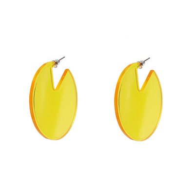 

AOTEMAN 2019 Fashion statement big round acrylic hoop earrings transparent earrings for women party jewelry wholesale