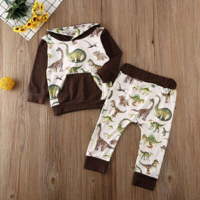 

Toddler Baby Boy Girl Cotton Print Top Long Pants Outfit Sweatshirt Trousers
