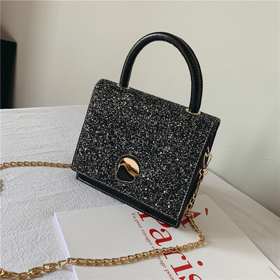 

Tailored Women Sequin Colorful Small Square Bag Wild Shoulder Chain Messenger Bag