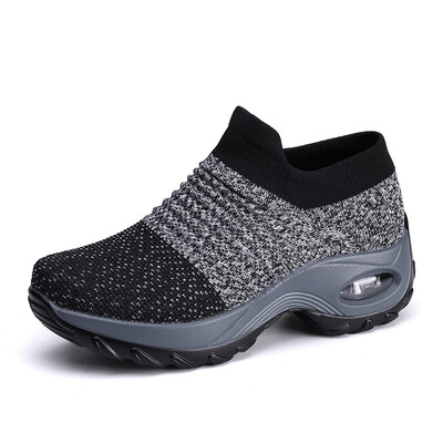 

Mhysa 2019 Women Leisure Shoes Casual Knitting Comfortable breathable Sneakers Flat Women Slip On Shoes Leisure Fashion Flats