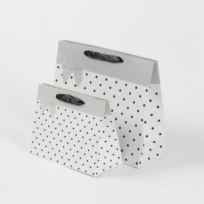 

Jinghuisi create JH0826 romantic paper bag simple Korean version of the art small fresh handbag birthday gift bag kraft paper gift bag white dot large