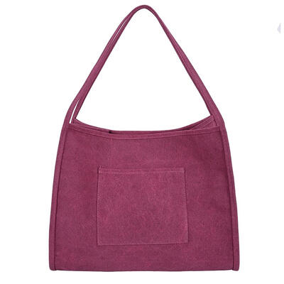 

Solid Color Shoulder Handbags Women Large Top-handle Bags Canvas Totes