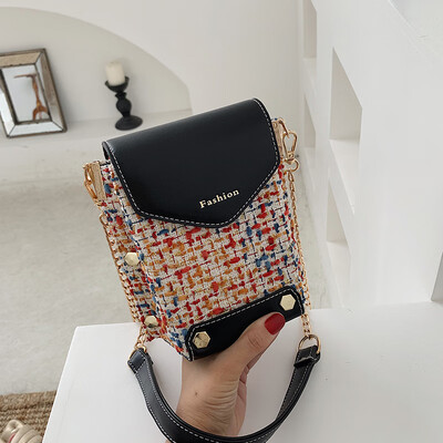 

Womens bag 2019 new wild fashion chain bag summer small fresh mobile phone bag ins woolen ocean Messenger bag