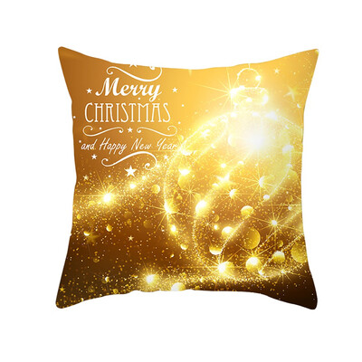 

Siaonvr Christmas Pillow Case Glitter Polyester Sofa Throw Cushion Cover Home Decor
