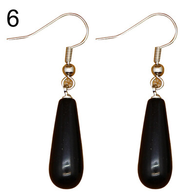 

Vintage Water Drop Shape Stone Dangle Women Hook Earrings Party Jewelry Gift