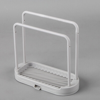 

Gobestart Detachable Towel Storage Rack Quick-Drying Plastic Double Rod Rag Stand