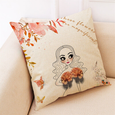 

〖Follure〗Home Decor Cushion Cover Flower Girl Pillowcase Sofa Car Throw Pillow Covers