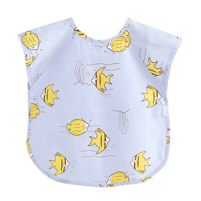 

Fashion Childrens Waterproof Saliva Eating Bib Baby Clothes Anti-wear Wash Easy Clean Summer Fish Print Clothes