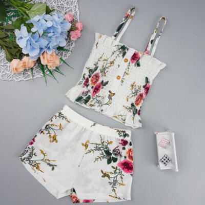 

Kids Toddler Baby Girl Sunsuit Shirt TopsShorts Pants Outfits Clothes 2PCS Set