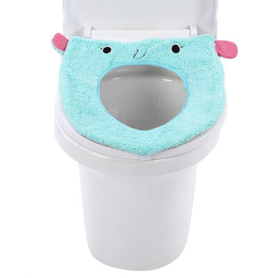 

Greensen Cute Cartoon Soft Warm Washable Velveteen Warmer Mat Thick Bathroom Toilet Seat Cover Pad