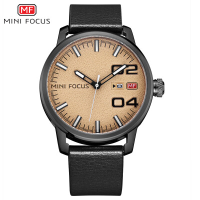 

MINI FOCUS Mens Watch Quartz Watch Personality Business Scrub Dial Large Needle Calendar Waterproof Watch MF0022G