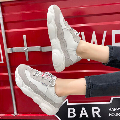 

Dad shoes spring Korean version of 100 flat soles student ins bear soles running shoes tide