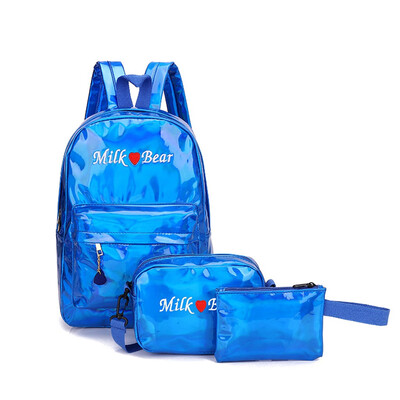

Tailored Cartoon Alphabet Student Backpack Casual Large Capacity Travel 3 Piece Set