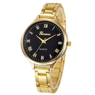 

Geneva Women Watches Luxury Brand Fashion Casual Stainless Steel Ladies Quartz Baracelet Wristwatch Clock Gift Relojes Mujer 533
