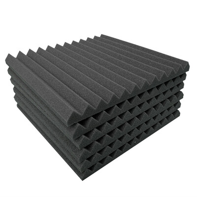 

〖Follure〗6Pcs Acoustic Foam Panel Sound Stop Absorption Sponge Studio KTV Soundproof