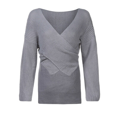 

〖Follure〗Newest Soild Color Knitted Long Sleeve Women Pullovers Sweaters BK