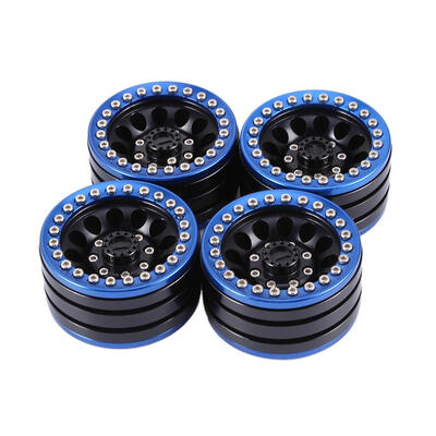 

4pcs Aluminum Alloy 19in Tire Hub Beadlock Wheels Rims for 110 RC Crawler