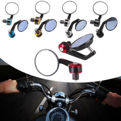 

1Pair Universal 78" Round Bar End Rear Mirrors Moto Motorcycle Motorbike