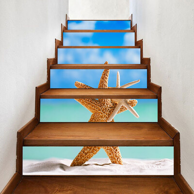 

Gobestart 3D Stair Stickers Exquisite Fashional Landscape Pattern 6 pcs