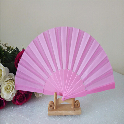 

Siaonvr Pattern Folding Dance Wedding Party Lace Silk Folding Hand Held Solid Color Fan
