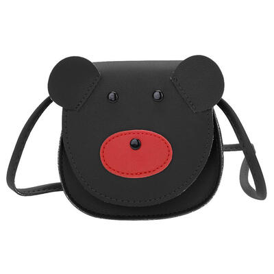 

Cute Kids Girls Shoulder Bags PU Leather Cartoon Bear Pattern Crossbody Bag