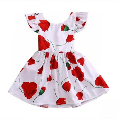 

Lovely Toddler Infant Kids Baby Girls Floral Princess Dress Party Summer Tutu Dresses