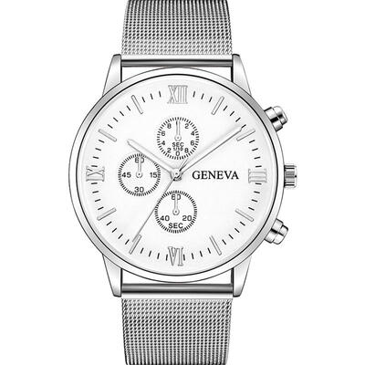

GENEVA Fashion Women Watch Sport Luxury Clock Mesh Band Stainless Steel Analog Quartz Wristwatch Lady Girl Military Watches